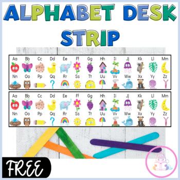 printable alphabet desk strip   special ed   tpt