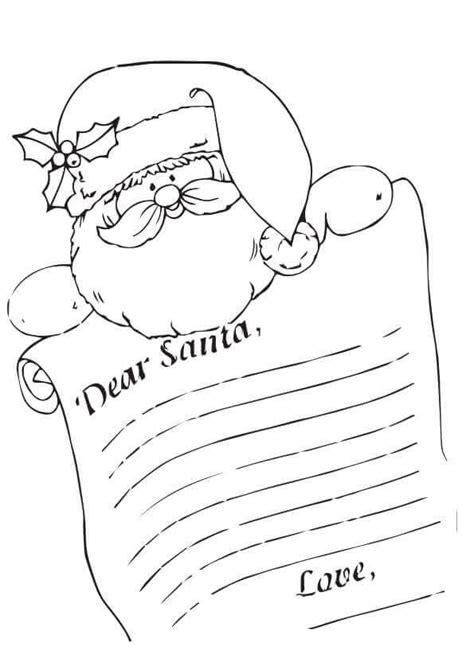 letter  santa coloring page santa coloring pages thanksgiving