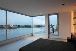 mesmerizing open glass windows  beach house interior house modern  profile beds