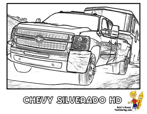 truck coloring page silverado  yescoloring truck coloring pages