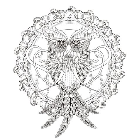 incredible owl mandala coloring page   gallery mandalas