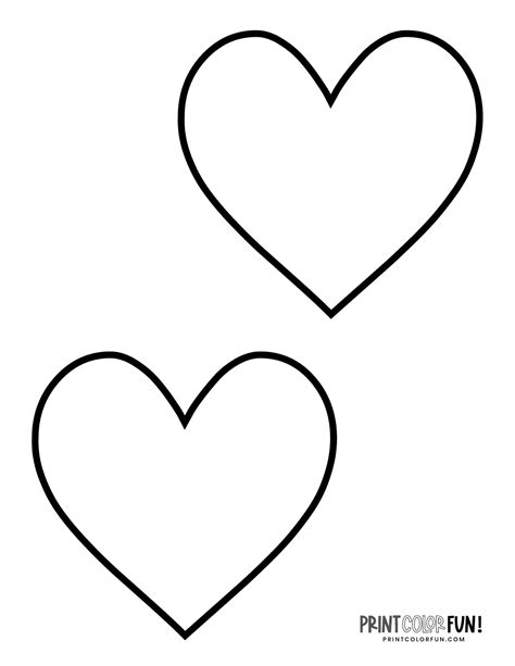 blank heart shape coloring pages crafty printables  printcolorfuncom