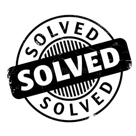 solved rubber stamp stock photo image  answer icon