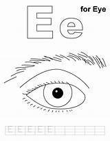 Eye Coloring Pages Eyes Practice Handwriting Printable Kids Worksheets Letter Sheets Preschool Colouring Toddlers Choose Board Bestcoloringpages sketch template