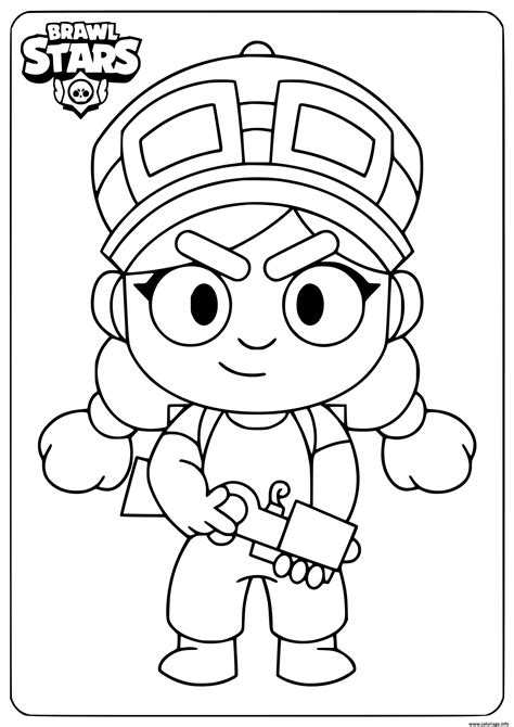 coloriage brawl stars jessie dessin brawl stars  imprimer