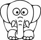 Elephant Coloring Cartoon Pages Face Cute Kids Color Drawing Baby Elephants Sheets Printable Sheet Getdrawings Clipartmag Edge Print Getcolorings Printables sketch template