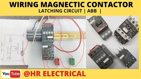 wire contactor latching circuit start stop wiring youtube