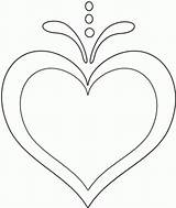 Coloring Hearts Heart Valentine Pages sketch template