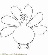 Turkey Outline Coloring Comments Thanksgiving Print Color sketch template