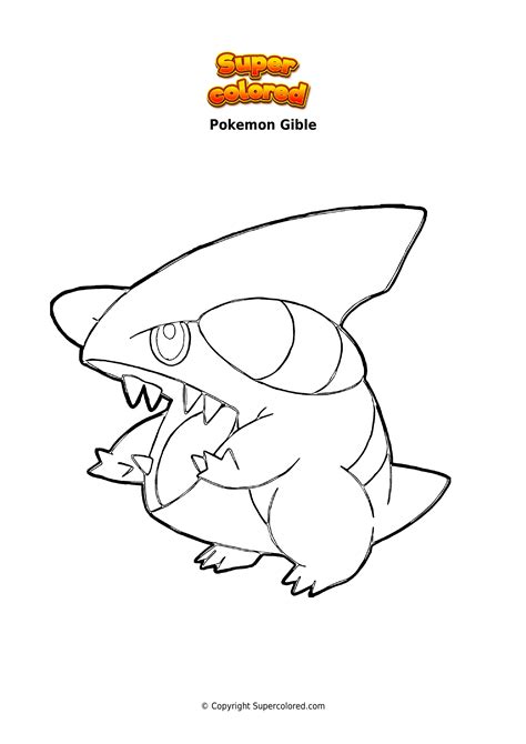 gible coloring pages coloring pages