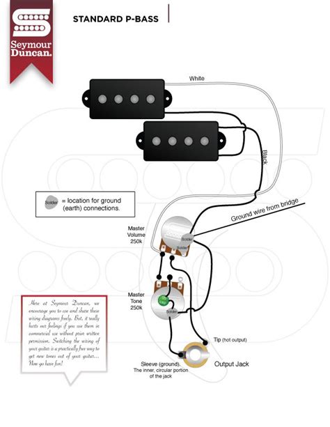 fender p bass wiring diagram