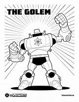 Golem Coloring Sheet Minecraft Pages Snow Mobile Specialists Luke Walter Template sketch template