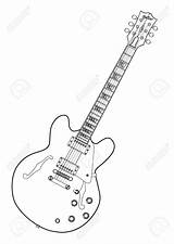 Guitar Drawing Gibson Les Paul Outline Acoustic Electric Easy Coloring Use Classical Getdrawings Pages Search Again Bar Case Looking Don sketch template