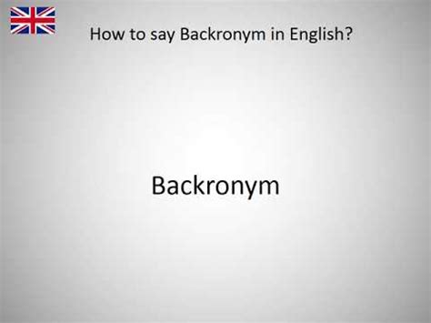 backronym  english youtube