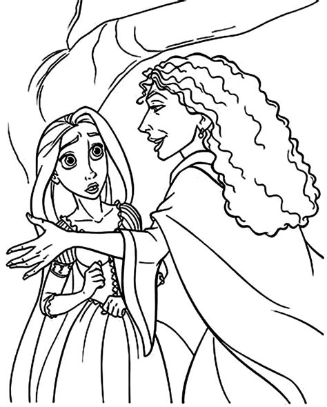 mother gothel  tangled coloring pages lol coloring pages