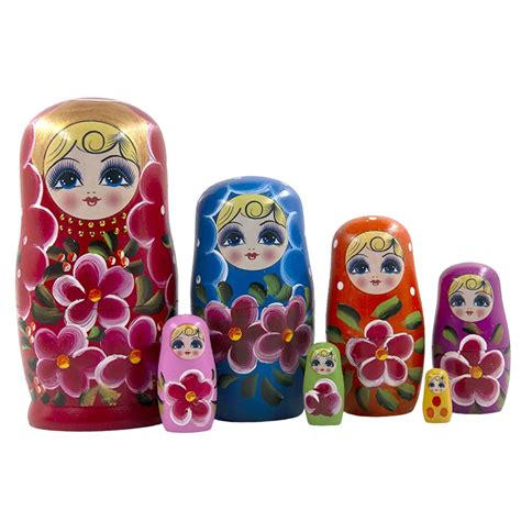 adorable russian girls nesting dolls matryoshka stacking pieces