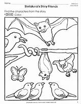 Stellaluna Coloring Pages Activity Activities Clipart Printables Worksheets Teacher Bat Main Kindergarten Story Book Halloween Printable Bats Student Reading Characters sketch template