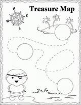 Coloring Map Treasure Pirate Printable Pages Kids Craft Pete Cat Clipart Preschool Maps Worksheet Blank Activities Crafts Library Popular Choose sketch template