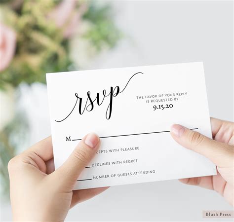 wedding rsvp card template printable rsvp insert cards etsy