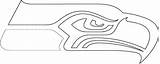 Seahawks Seattle Coloring Logo sketch template