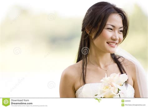 beautiful asian bride poses outside homemade porn