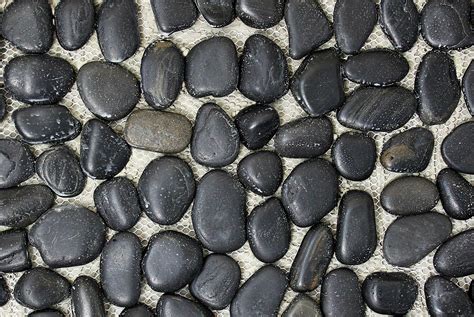 photo black pebble stones black pebble rock