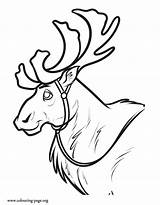 Frozen Coloring Pages Sven Colouring Printable Disney Color Reindeer Kids Character Print Movie Princess sketch template