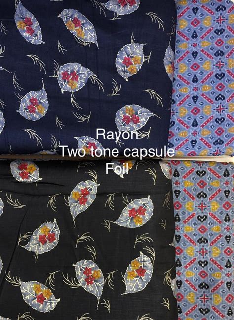 totone rayon capsule foil  kurtis  fabric surat