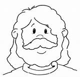 Jesus Coloring Face Pages Rosto Clip Christ Sketchite Template Cartoon Sheets sketch template