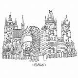Prague Cityscape Giant Themarketco sketch template