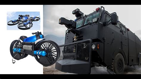 armored water cannon hhd  motorcycle folding rc drone tech  gadget  youtube