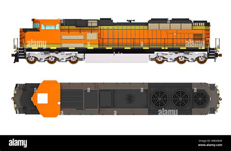 cargo train side view