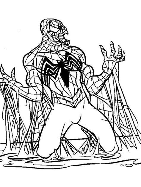 evil black spiderman coloring page spyderman coloring pages