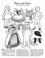 Paper Doll Halloween Dolls Vintage Paperdollreview sketch template