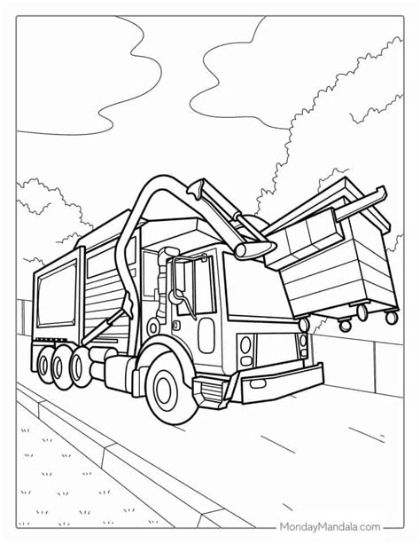 garbage truck coloring pages   printables