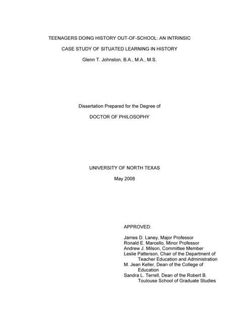 dissertation case study case study dissertation