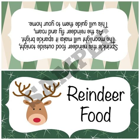 reindeer food recipe  printable bag topper laughing kids learn
