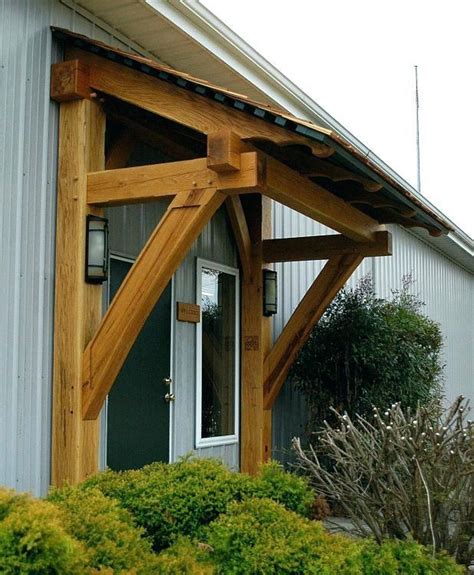 wood awning kit  front door google search timber frame porch porch timber awning  door