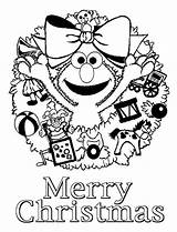 Christmas Coloring Merry Elmo Pages Happy Printable Color Print Getcolorings Colo sketch template