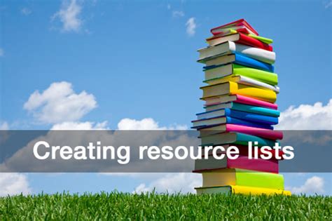 creating resource lists   improved user experience content ideas