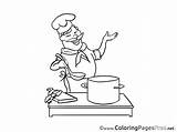 Cook Coloring Printable Pages Sheet Title sketch template