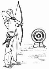 Bogenschiessen Malvorlage Archery sketch template