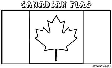 canada flag printable coloring page