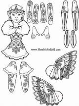 Pages Puppet Coloring Pheemcfaddell Paper Color Fairy Mcfaddell Phee Snowflake Artist Fairies Just Her Crafts Doll Jointed 선택 보드 sketch template