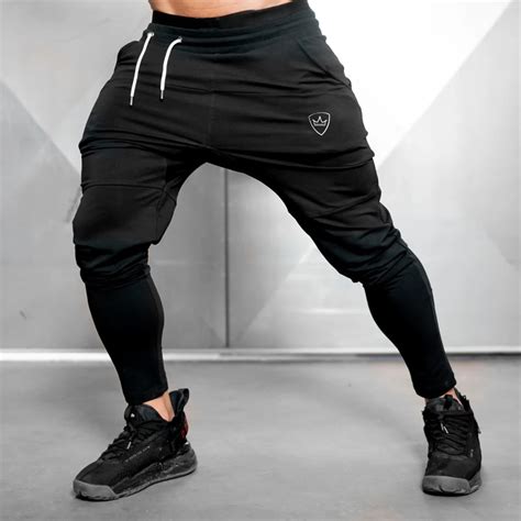 gym sweatpants joggers pants men casual black trousers male fitness