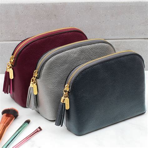 luxury leather cosmetic  toiletries bag  hurleyburley notonthehighstreetcom