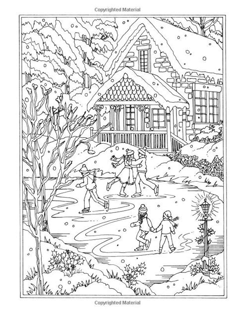 drawing pages kids christmas village coloring pages winter village