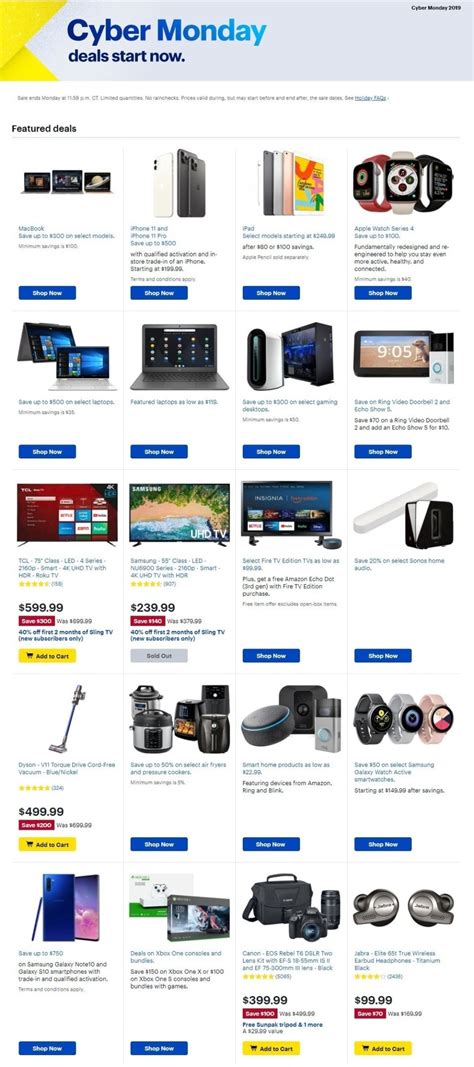 best buy cyber monday 2019 ad and deals