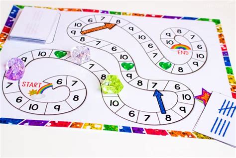printable counting game numbers   life  cs