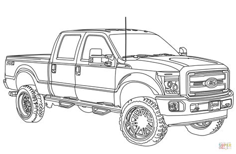 ford  lifted coloring page  printable coloring pages